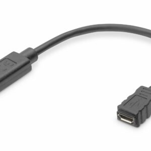 DIGITUS Cavo adattatore USB Type-C - Type-C - Micro B - 0,15 m - USB C - Micro-USB B - Nero